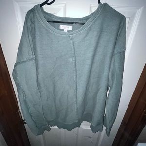 Off denim green sweatshirt